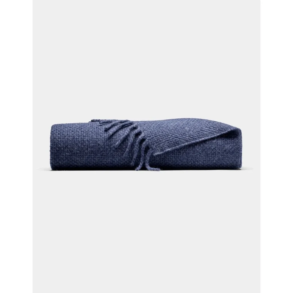 Cozy Earth Lucia Throw Alpaca Wool Indigo 50